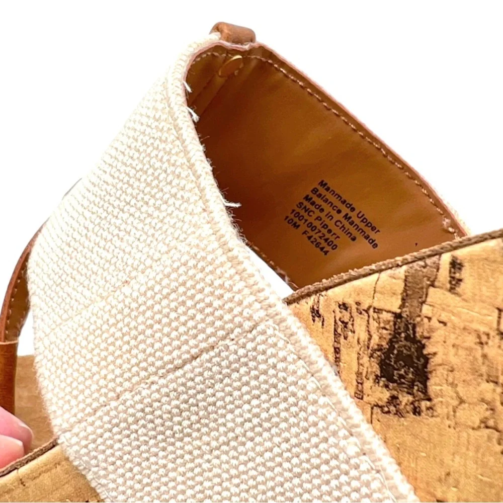 Style & Co Wedge Thong Piperr Cork Sandal Light Taupe Size 10 - Picture 12 of 14
